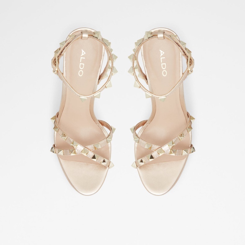 Aldo Fashion Guld Sandaler Med Gegully Hæle