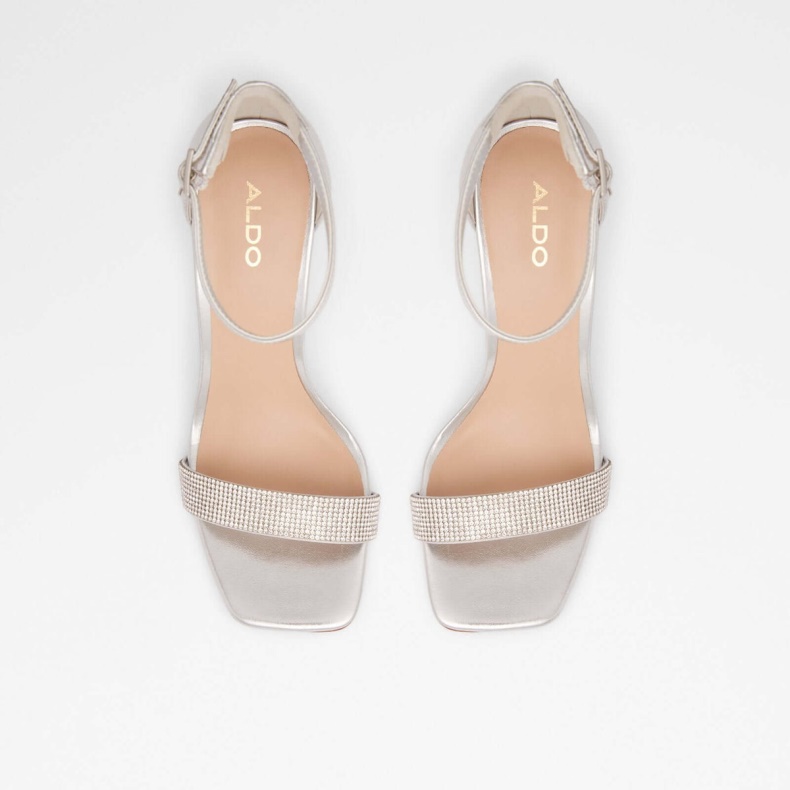 Sølv Aldo Fashion Afendaven Sandaler Med Hæl