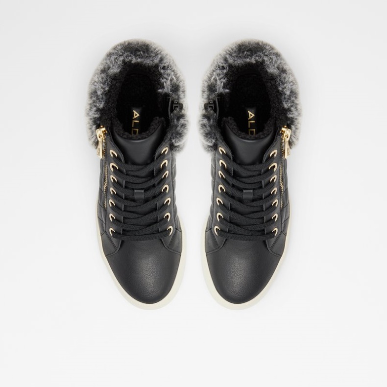 Mode Sort Syntetisk Imiteret Pels Aldo Ailanna