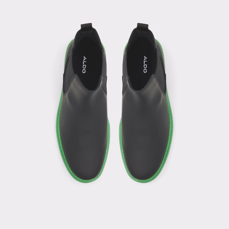 Sort Læder Gummi Mode Aldo Alencia Chelsea Støvle