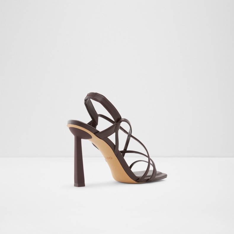 Mode Mørkebrun Amilia Strappy Højhælet Sandal Aldo