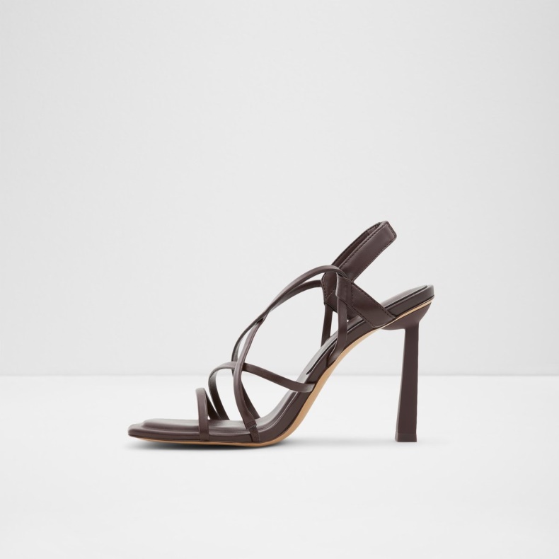 Mode Mørkebrun Amilia Strappy Højhælet Sandal Aldo