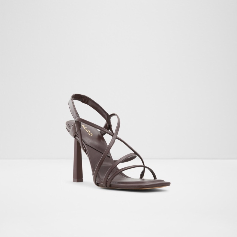 Mode Mørkebrun Amilia Strappy Højhælet Sandal Aldo