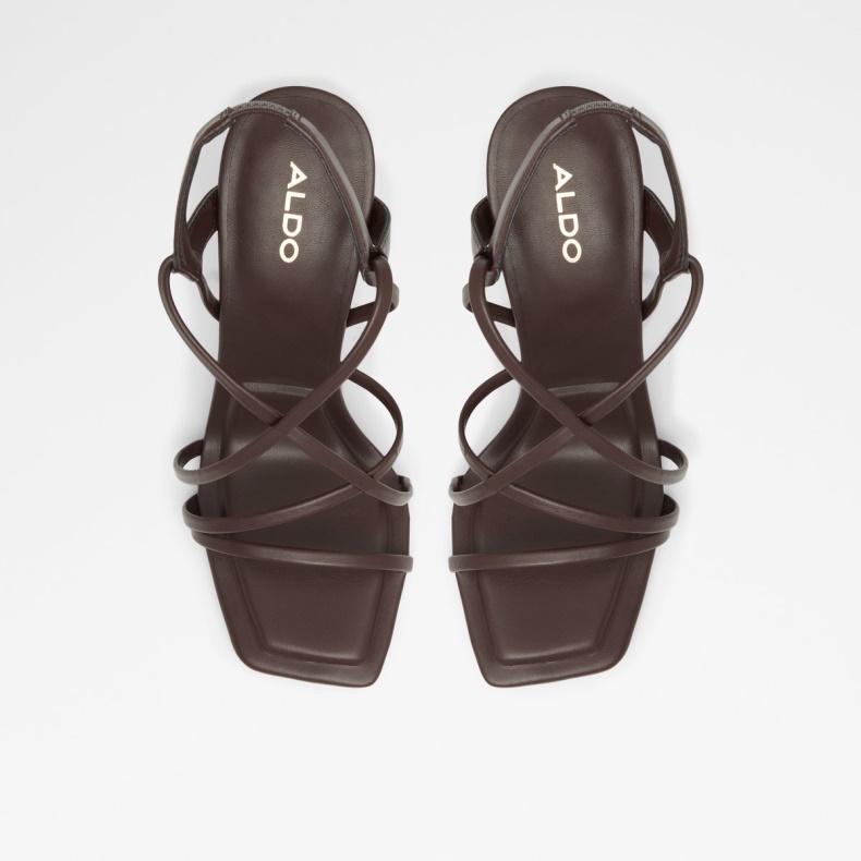 Mode Mørkebrun Amilia Strappy Højhælet Sandal Aldo