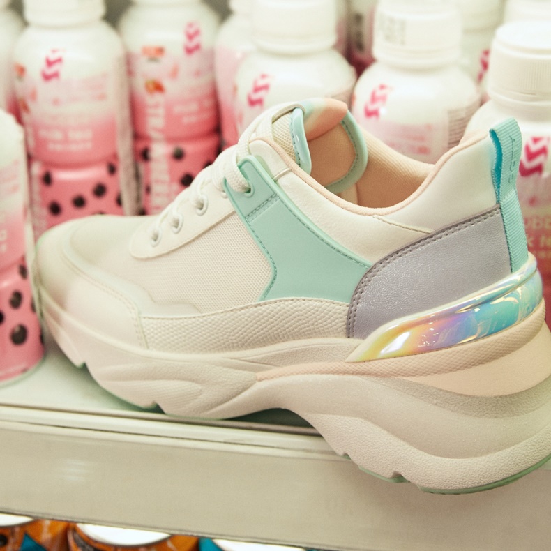 Fashion Aldo Pastel Multi Azuria Wedge Sneaker Jogger Sål