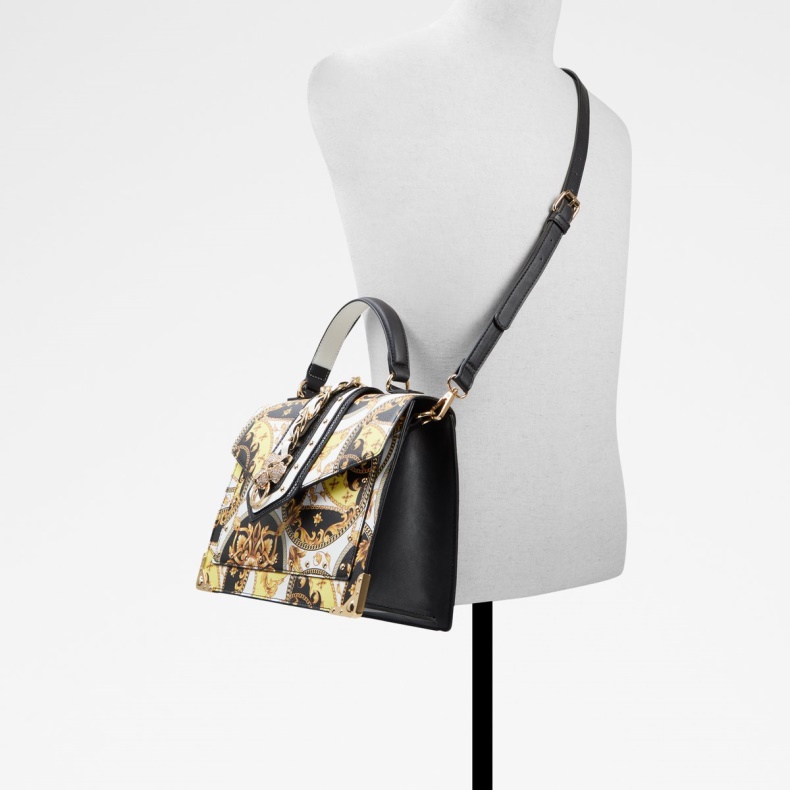 Fashion Aldo Baro Top Håndtag Taske Sort Multi