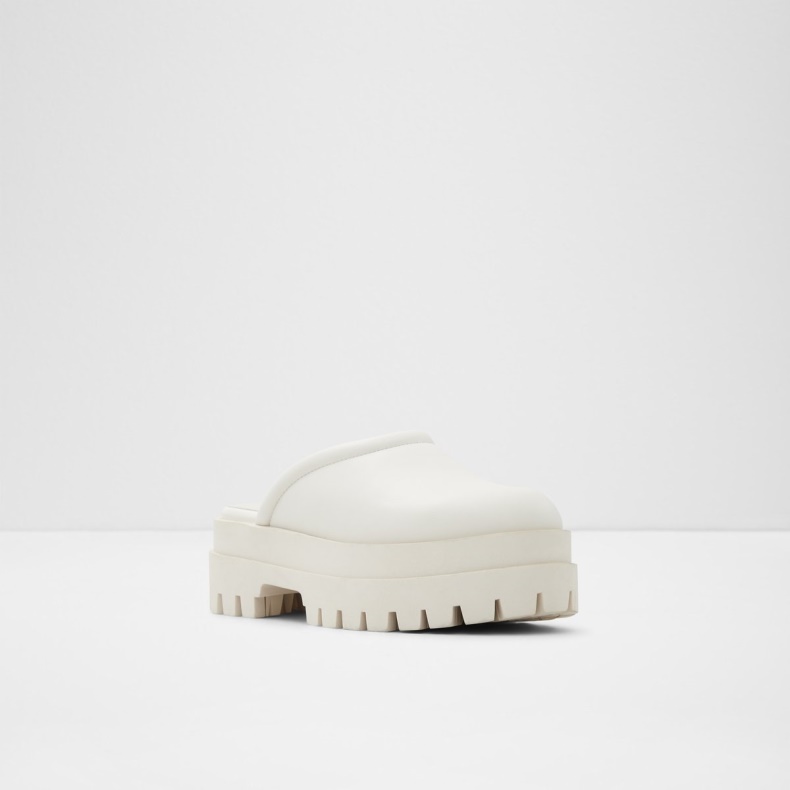 Fashion Aldo Hvid Biglease Platform Mule Lug Sål