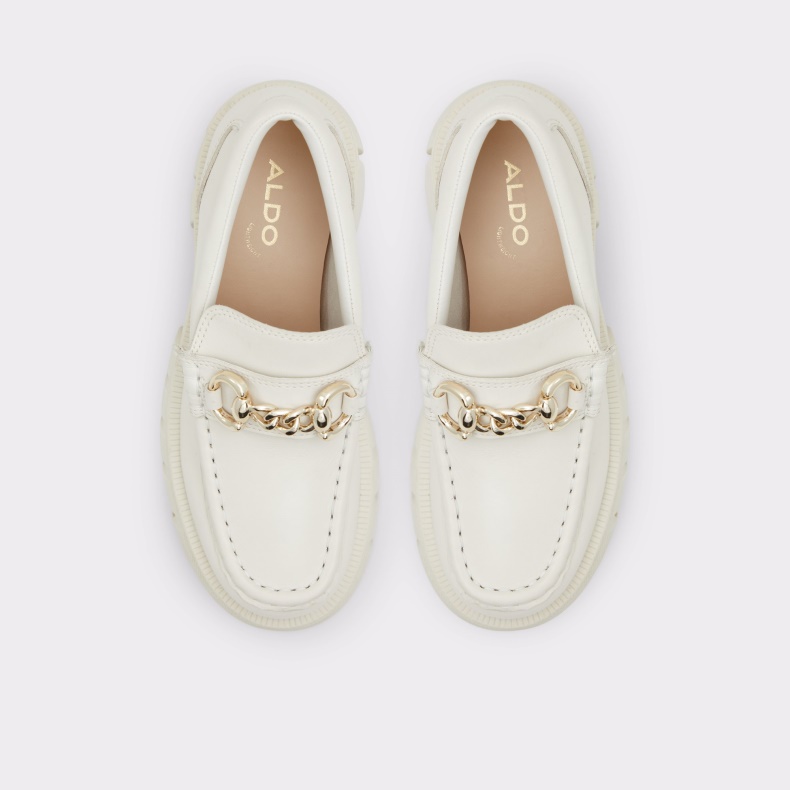 Mode Hvid Aldo Bigwalk Loafer Lug Sål