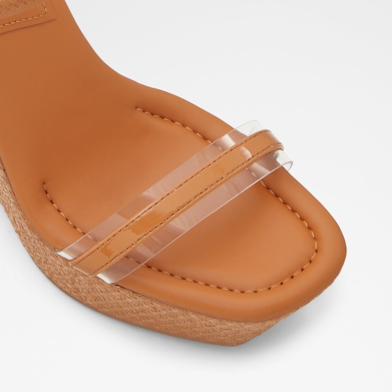 Aldo Mode Bodish Kile Sandal Kilehæl Mørk Beige