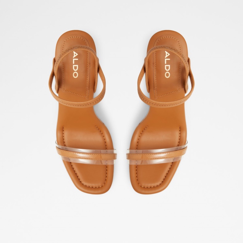 Aldo Mode Bodish Kile Sandal Kilehæl Mørk Beige
