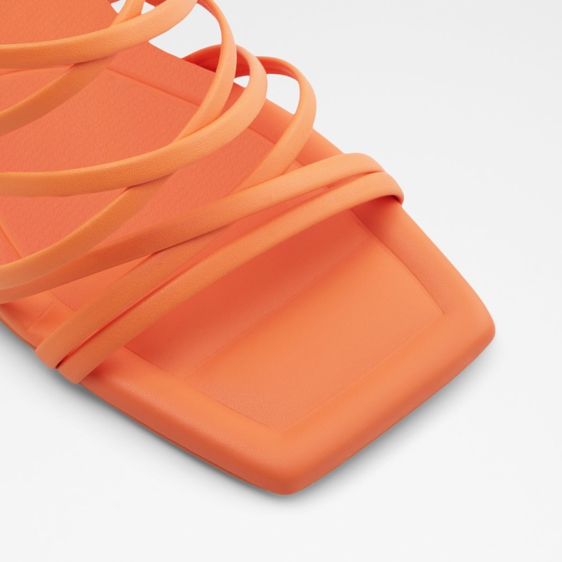Mode Lyse Orange Aldo Bodisse Sandal Med Stropper Og Hæl