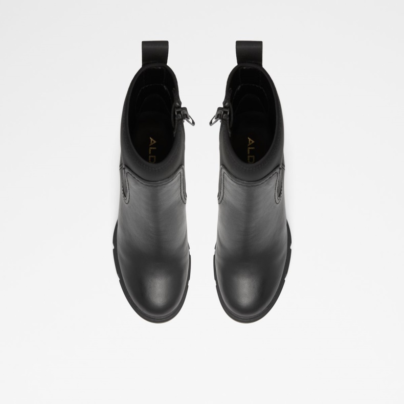 Mode Sort Læder Blandet Materiale Dristigere Ankelstøvle Lug Sål Aldo