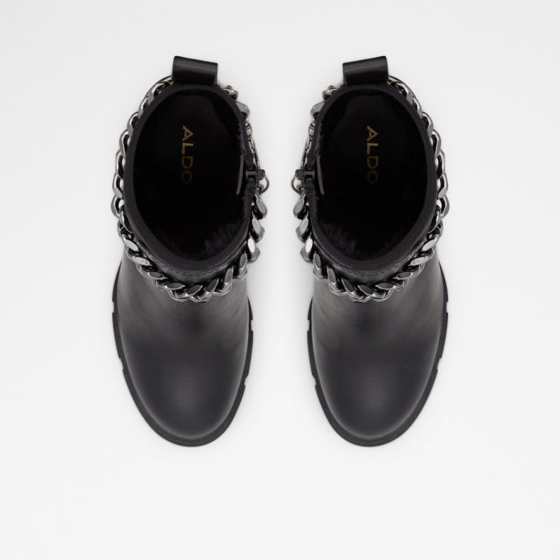 Dristigere Chelsea Boot Lug Sål Sort Læder Glat Aldo Mode