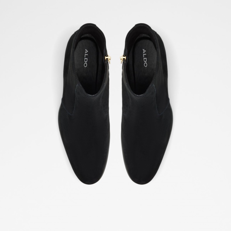 Sort Læder Ruskind Mode Aldo Brahm Ankelstøvle