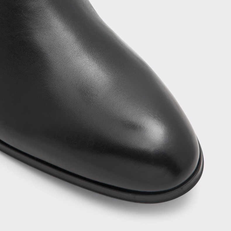 Aldo Sort Læder Glat Mode Ny Ankomst Brahm Ankelstøvle