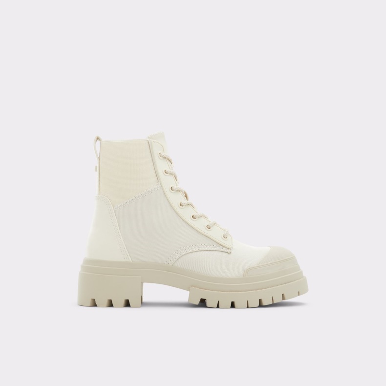 Fashion Aldo Charline Combat Boot Lug Sål Hvid