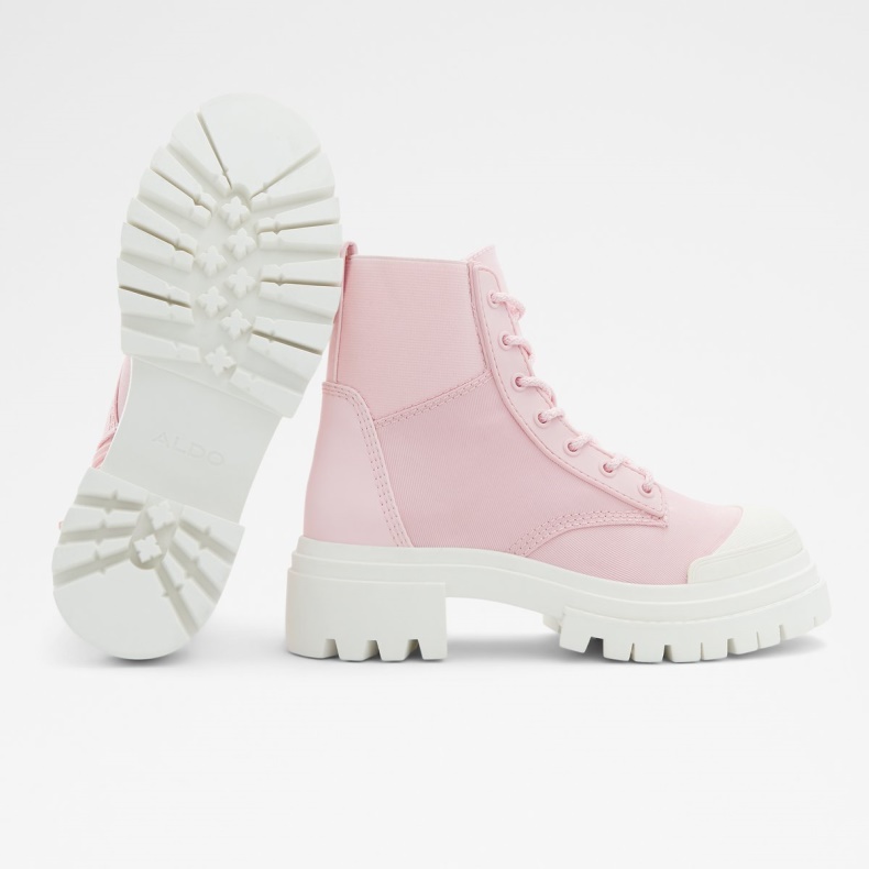 Fashion Pink Charline Combat Boot Lug Sål Aldo