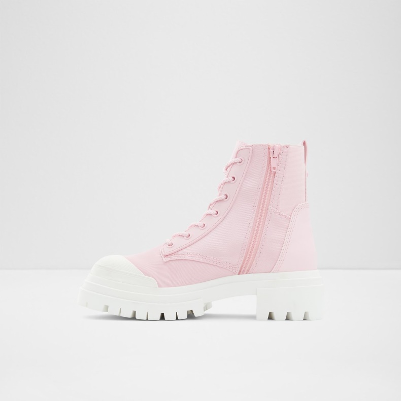Fashion Pink Charline Combat Boot Lug Sål Aldo