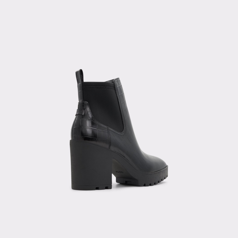 Chetta Chelsea Boot Lug Sål Aldo Fashion Sort Læder Croco