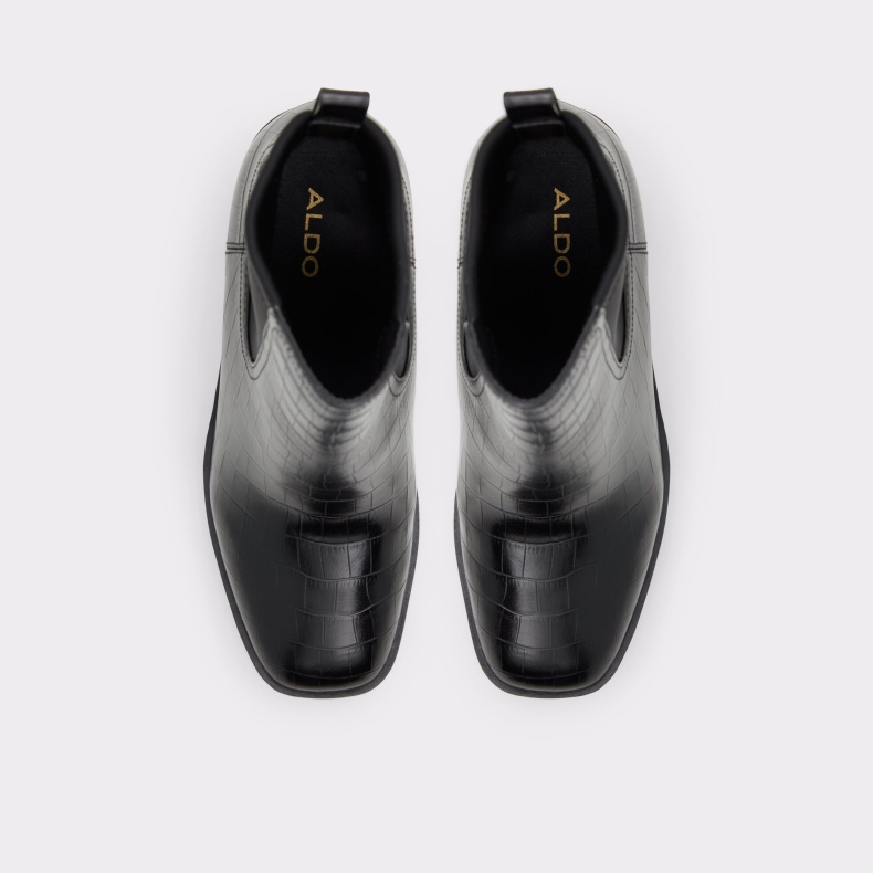 Chetta Chelsea Boot Lug Sål Aldo Fashion Sort Læder Croco