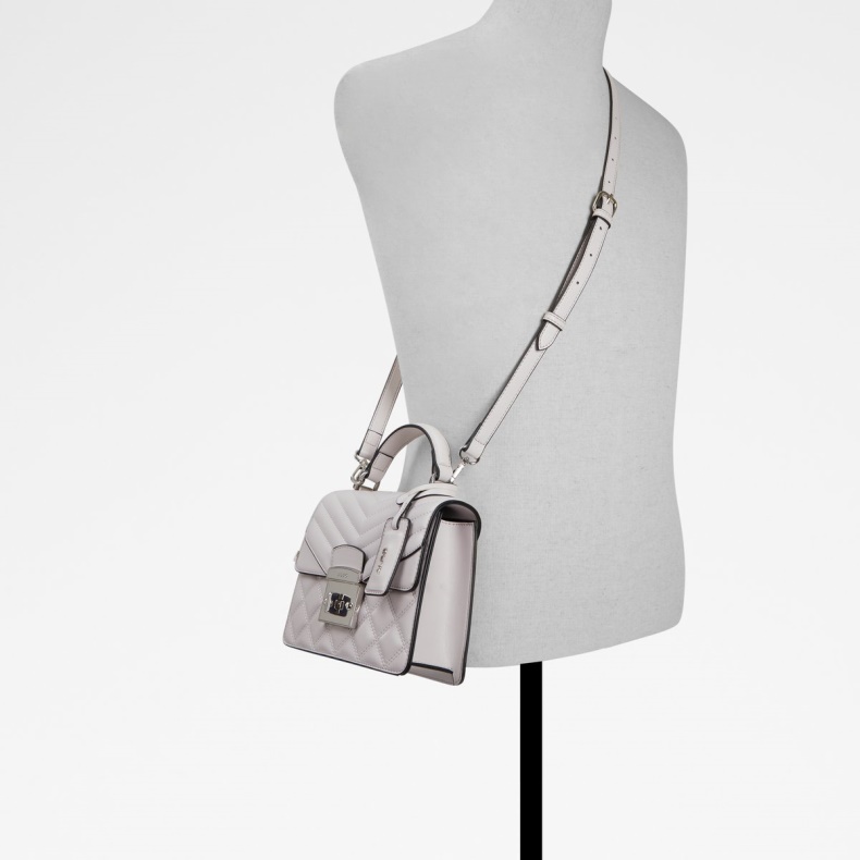 Grå Bomulds Top Håndtag Taske Aldo Mode