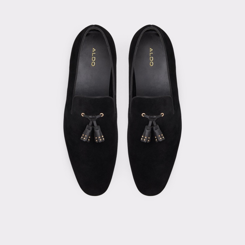 Aldo Mode Ny Ankomst Croham Loafer Sort Læder