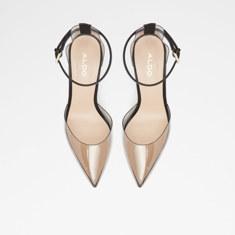 Aldo Deedee Strappy Hæled Sko Kop Sål Sort Mode