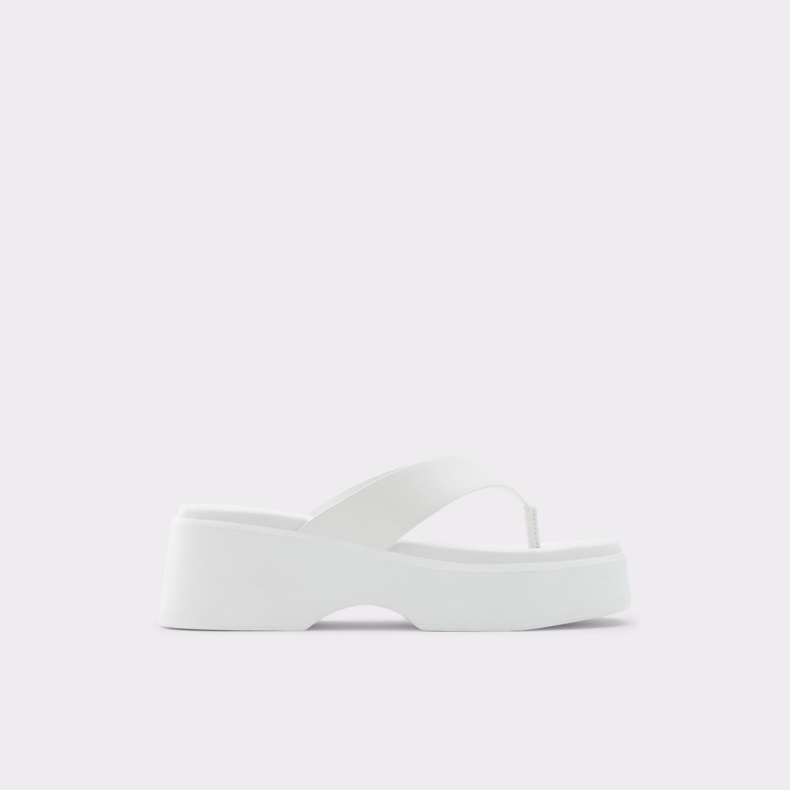 Hvid Aldo Fashion Delphy String Sandal Fladform