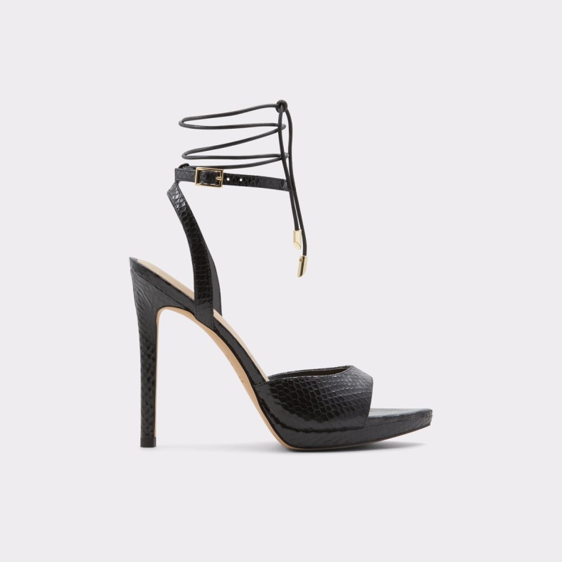 Mode Sort Docilla Sandal Med Stropper Og Stilet Platform Aldo