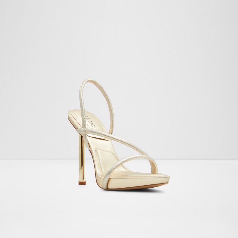 Aldo Ny Ankomst Dorah Sling Back Hæled Sandal Guld Mode