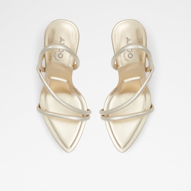 Aldo Ny Ankomst Dorah Sling Back Hæled Sandal Guld Mode