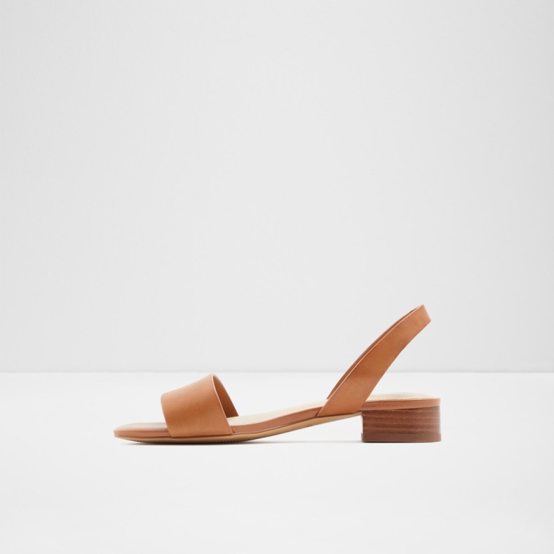 Aldo Cognac Mode Doredda Sling Back Flad Sandal Blokhæl
