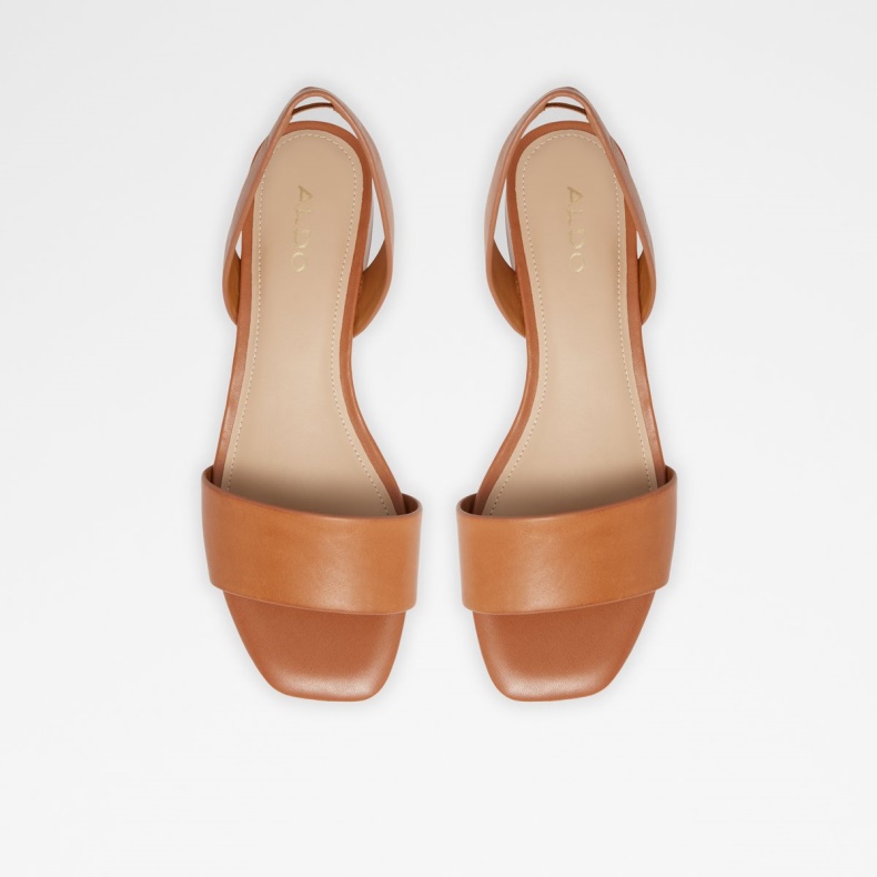 Aldo Cognac Mode Doredda Sling Back Flad Sandal Blokhæl