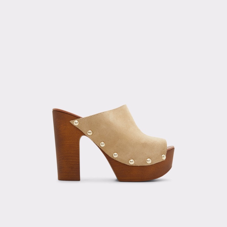 Mode Medium Beige Aldo Drenania Mule Platform Med Hæle