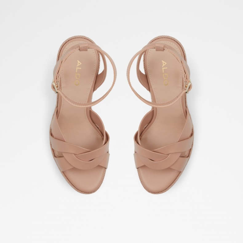 Aldo Fashion Droyers Kile Sandal Kilehæl Lys Beige