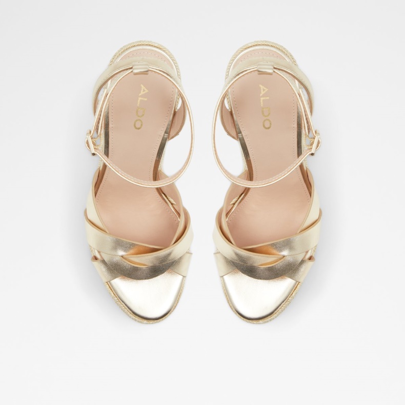 Mode Champagne Aldo Droyers Kile Sandal Kilehæl