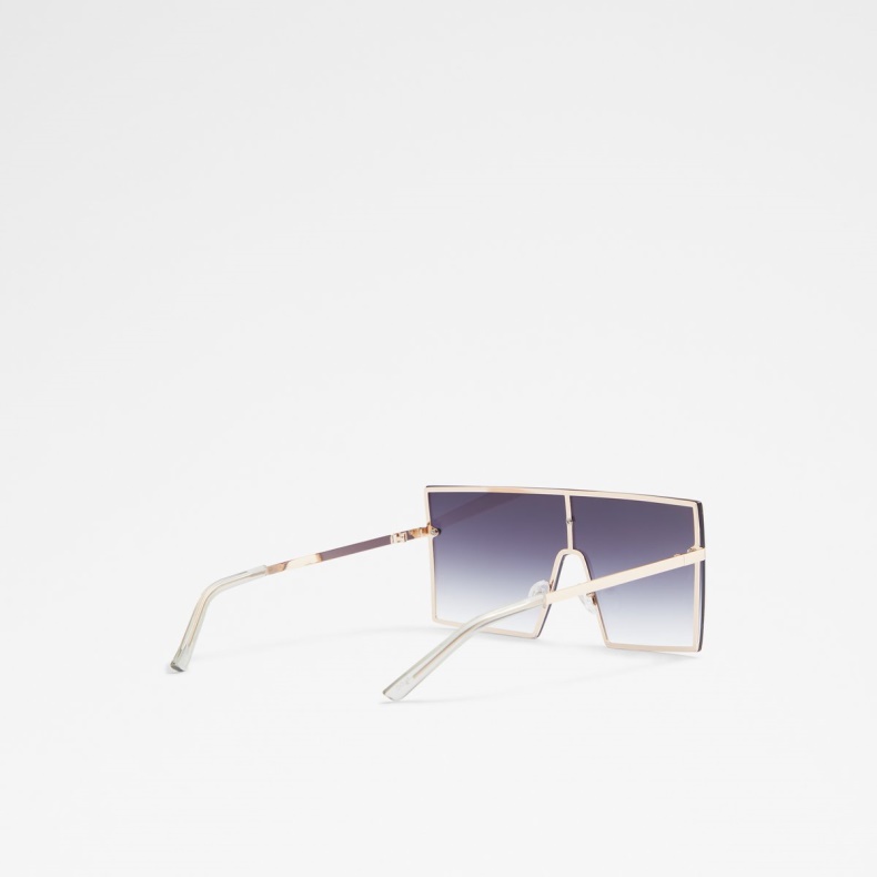 Mode Aldo Dwawen Firkantede Solbriller Sort-guld Multi