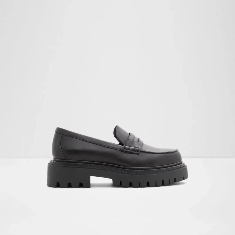 Andet-sort Bigstrut Kvinders Lug Sål Penny Loafer Fashion Aldo