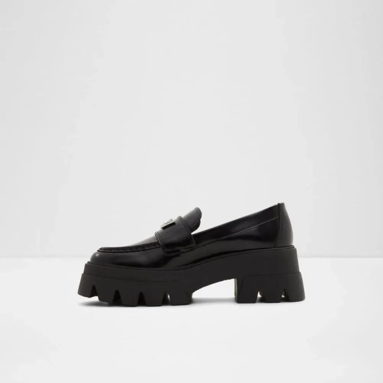 Sort Mode Aldo Grandwalk Kvinders Lug Sole Penny Loafer