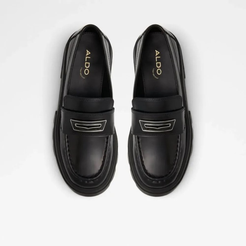 Sort Mode Aldo Grandwalk Kvinders Lug Sole Penny Loafer