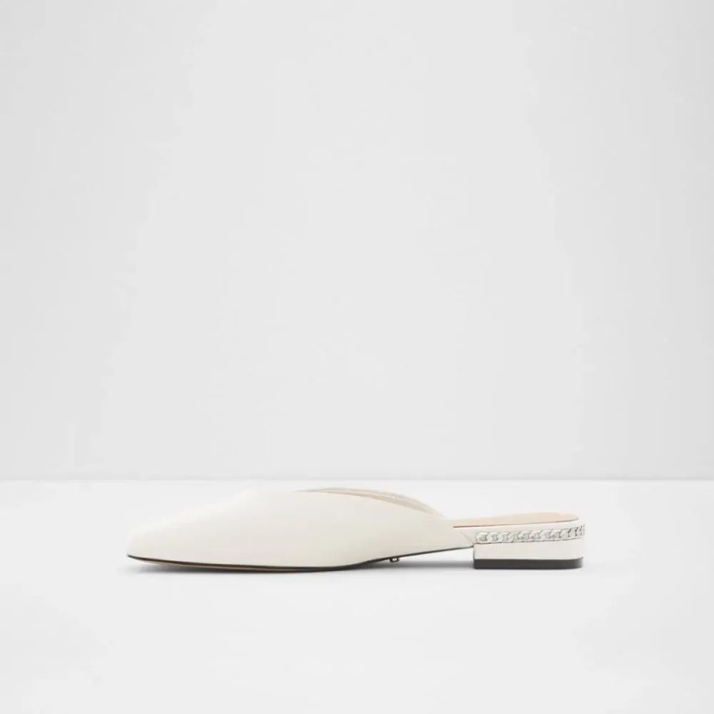 Fashion Aldo Hvid Pridiaflex Kvinders Firkantet Tå Muldyr