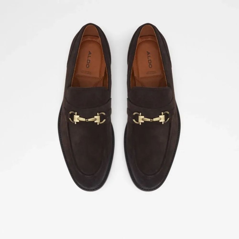 Mode Mørkebrun Schergerflex Mænds Slip-on Mandel Tå Loafer Aldo