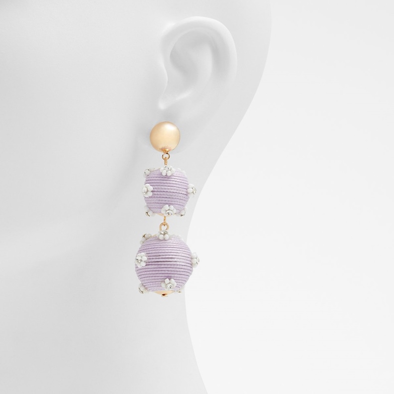 Aldo Fashion Lys Lilla Sidste Chance Emblem Statement øreringe