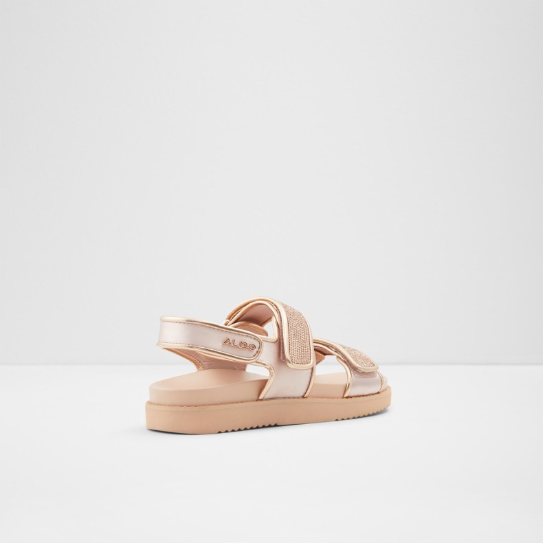 Mode Rosa Guld Tekstil Blandet Materiale Aldo Eowiliwia Sling Back Flad Sandal