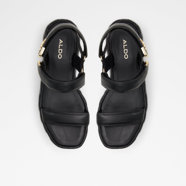 Sort Aldo Fashion Eroellan Wedge Sandal Platform