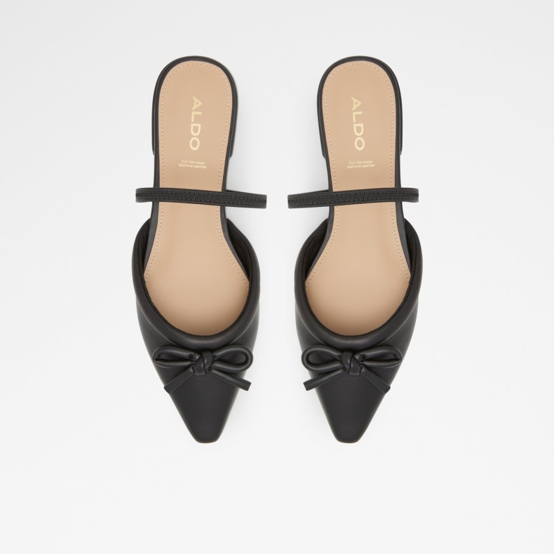 Mode Sort Faralaegyn Muldyr Ballerina Blokhæl Aldo