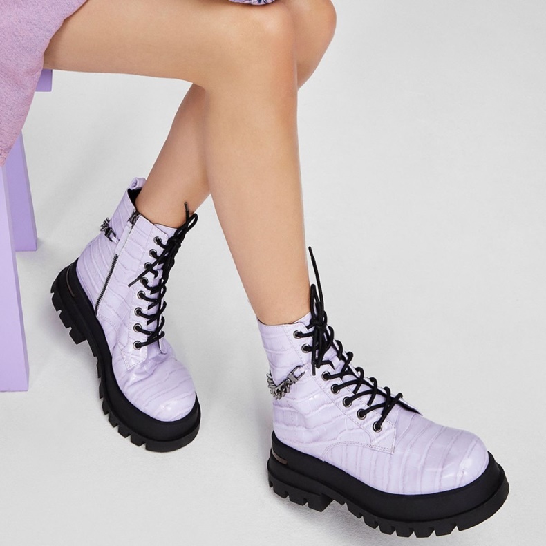 Grandeur Kampstøvler Lugsål Lilla Aldo Mode