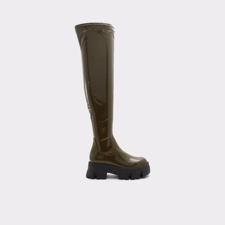 Aldo Khaki Fashion New Arrival Grandmode Over-the-knee Boot Lug-sål