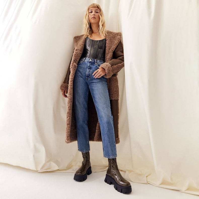 Aldo Fashion Khaki Ny Ankomst Grandsole Platform Ankel Støvle Lug Sål