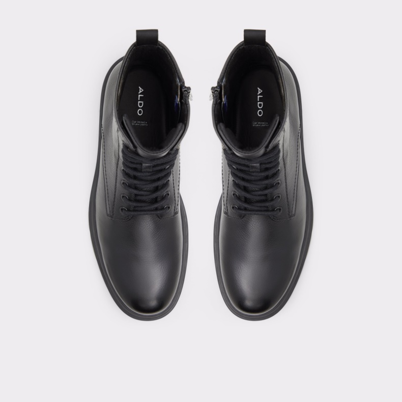 Mode Sort Læder Glat Graveldiver Aldo